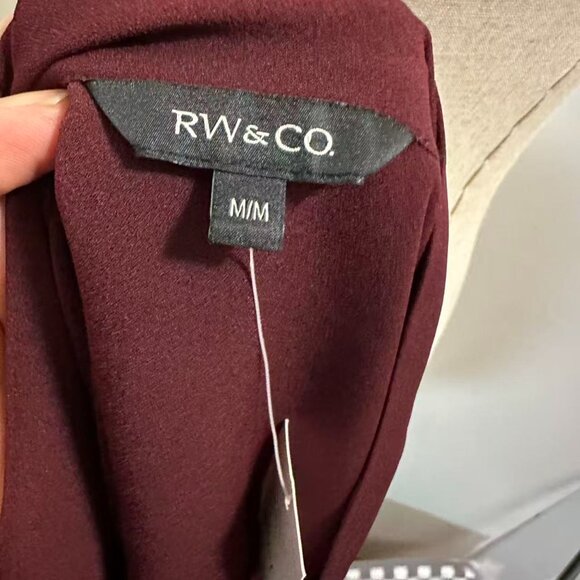 RW&CO. TIE-NECK CHIFFON BLOUSE fits（M/S) - Picture 5 of 14